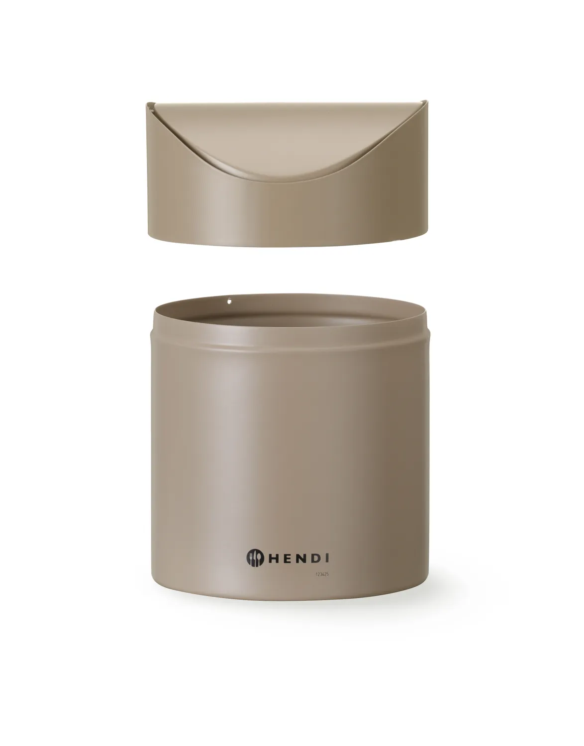 Table wastebasket with swing lid, Beige - 3
