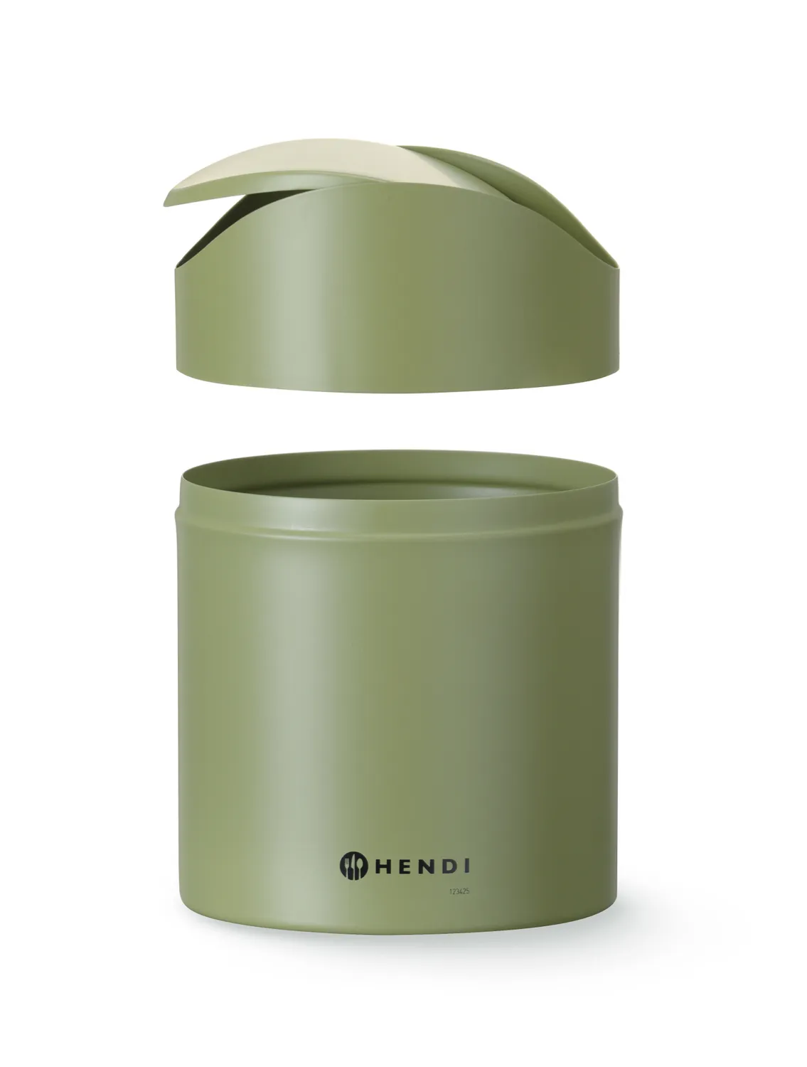 Table wastebasket with swing lid, Green - 6