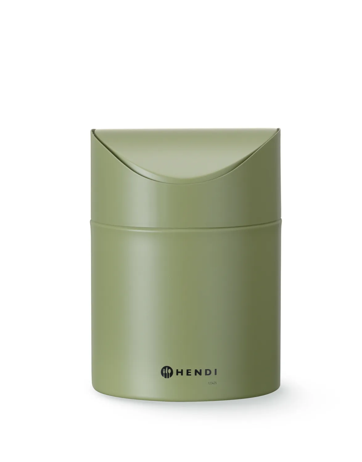 Table wastebasket with swing lid, Green