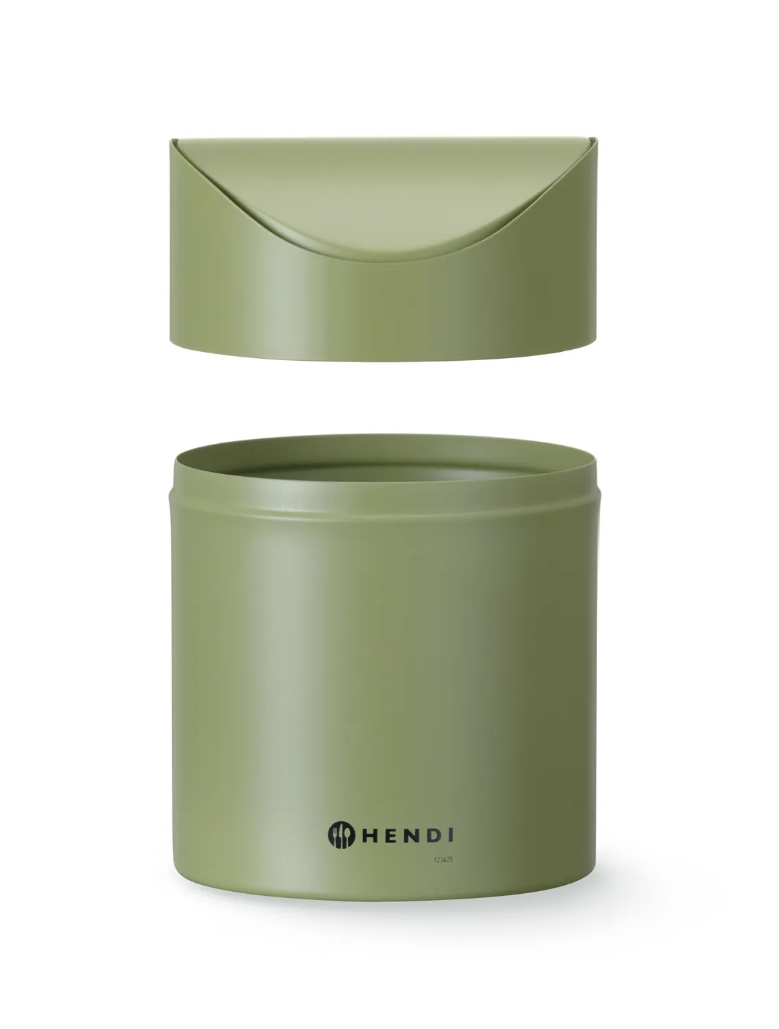 Table wastebasket with swing lid, Green - 3