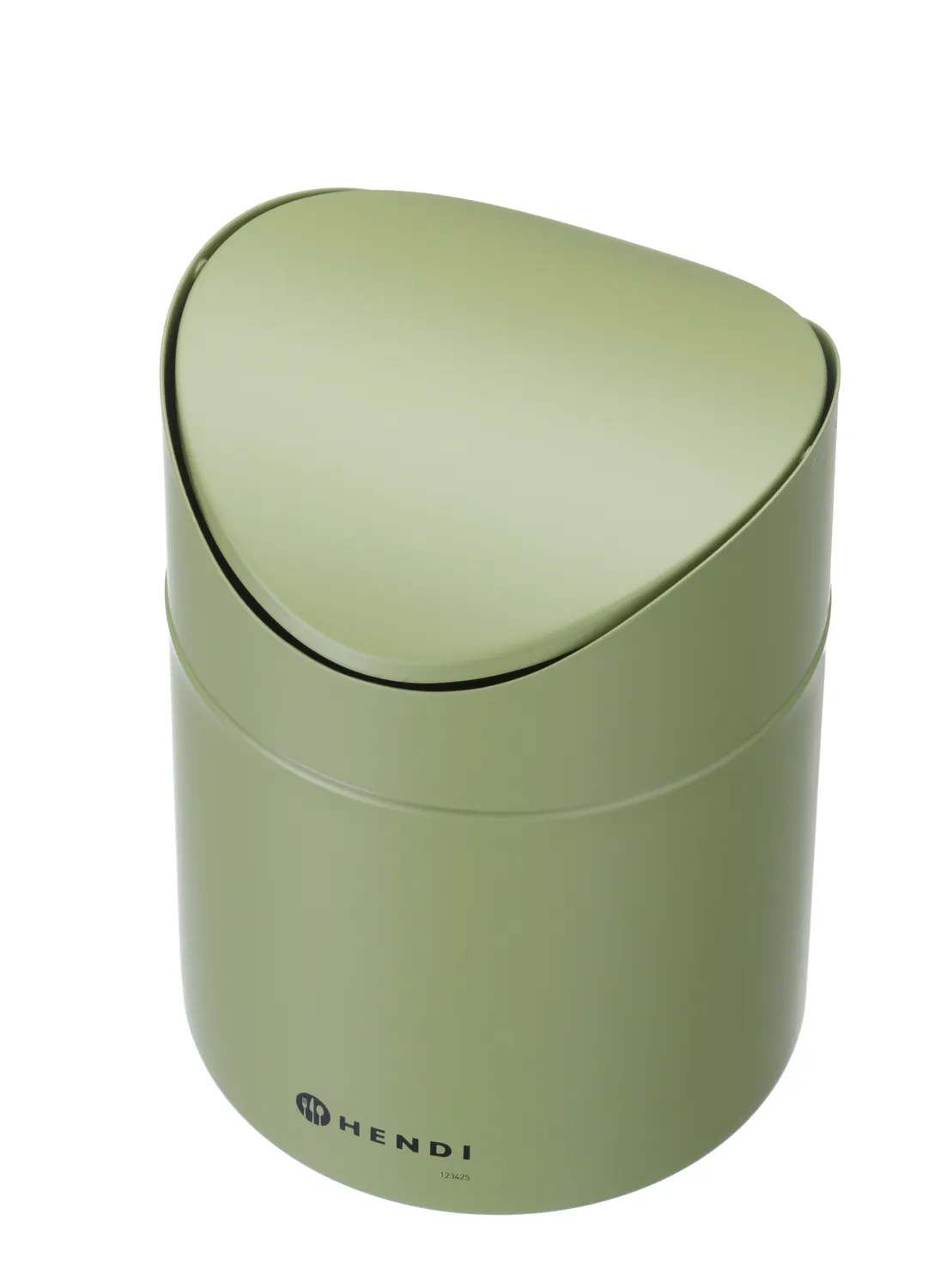 Table wastebasket with swing lid, Green - 5