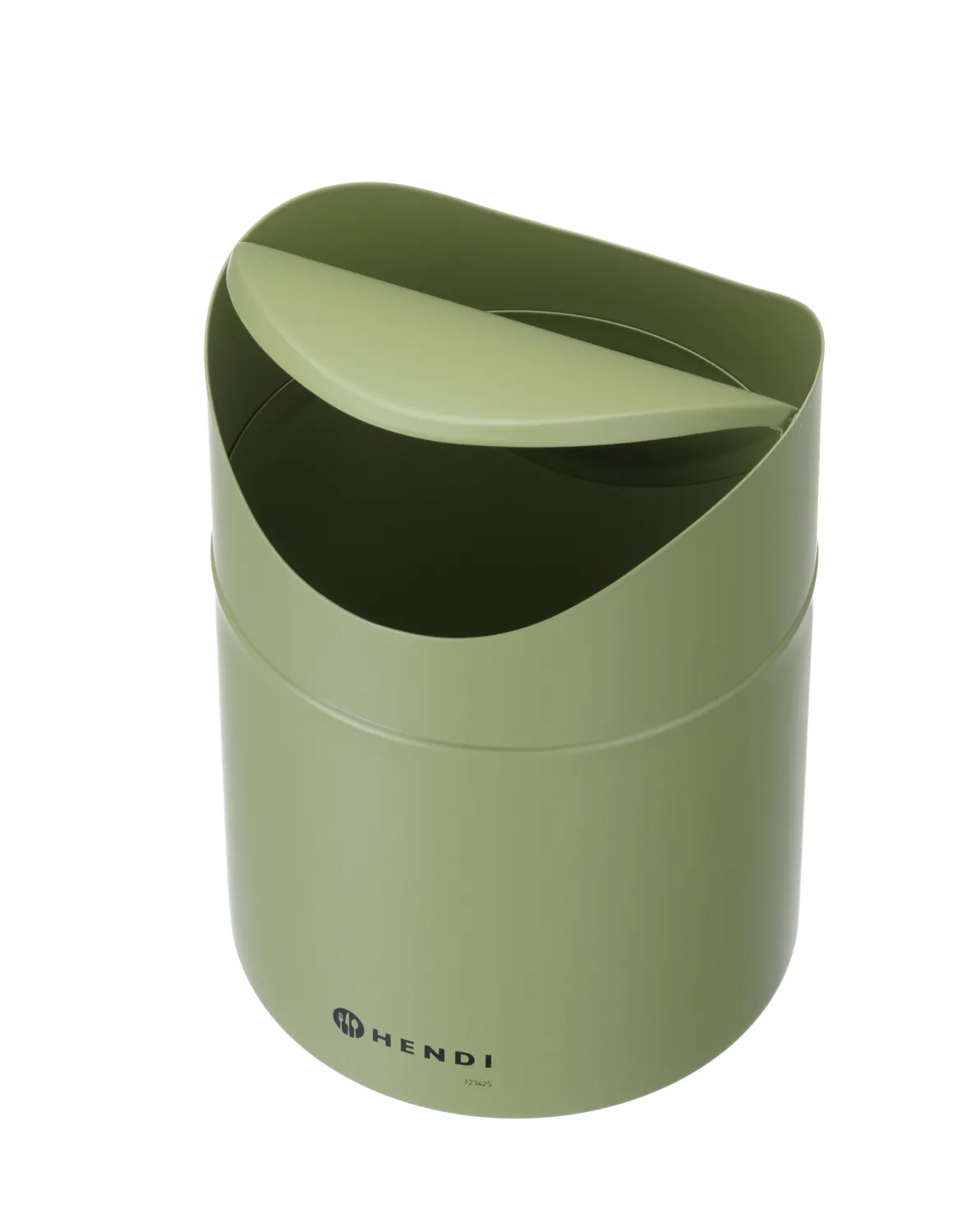 Table wastebasket with swing lid, Green - 4