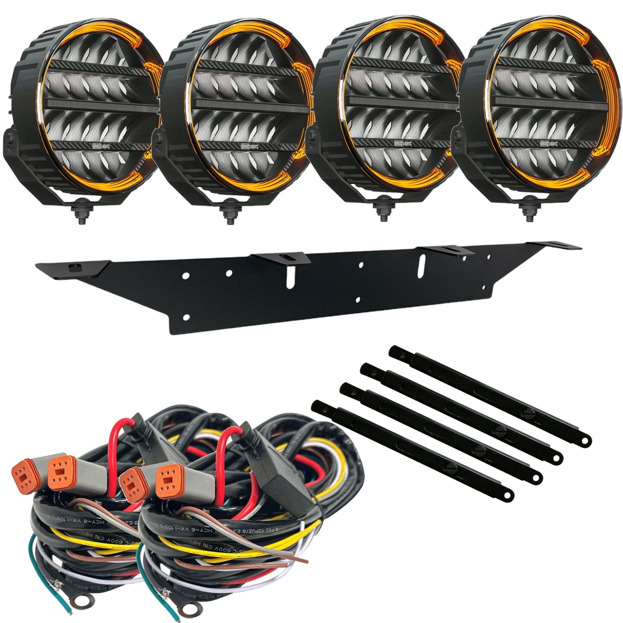 BriodLights Olympus 9 LED Ekstralys | Black | 4-pakke