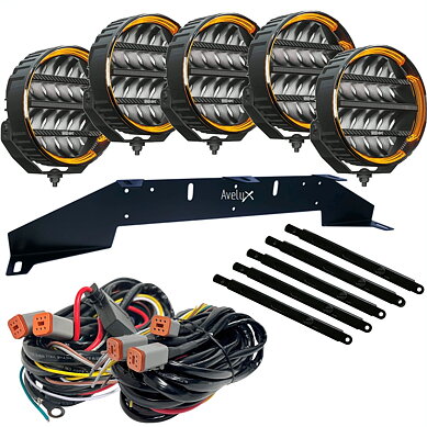 BriodLights Olympus 9 LED Ekstralys | Black | 5-pakke Rally
