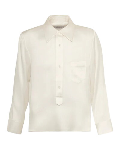 Sidenblus Matt Nepeta offwhite