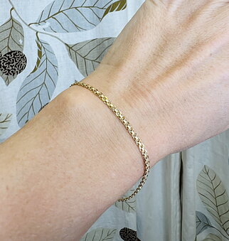 Kultainen rannerengas 18K TIGHT 18CM