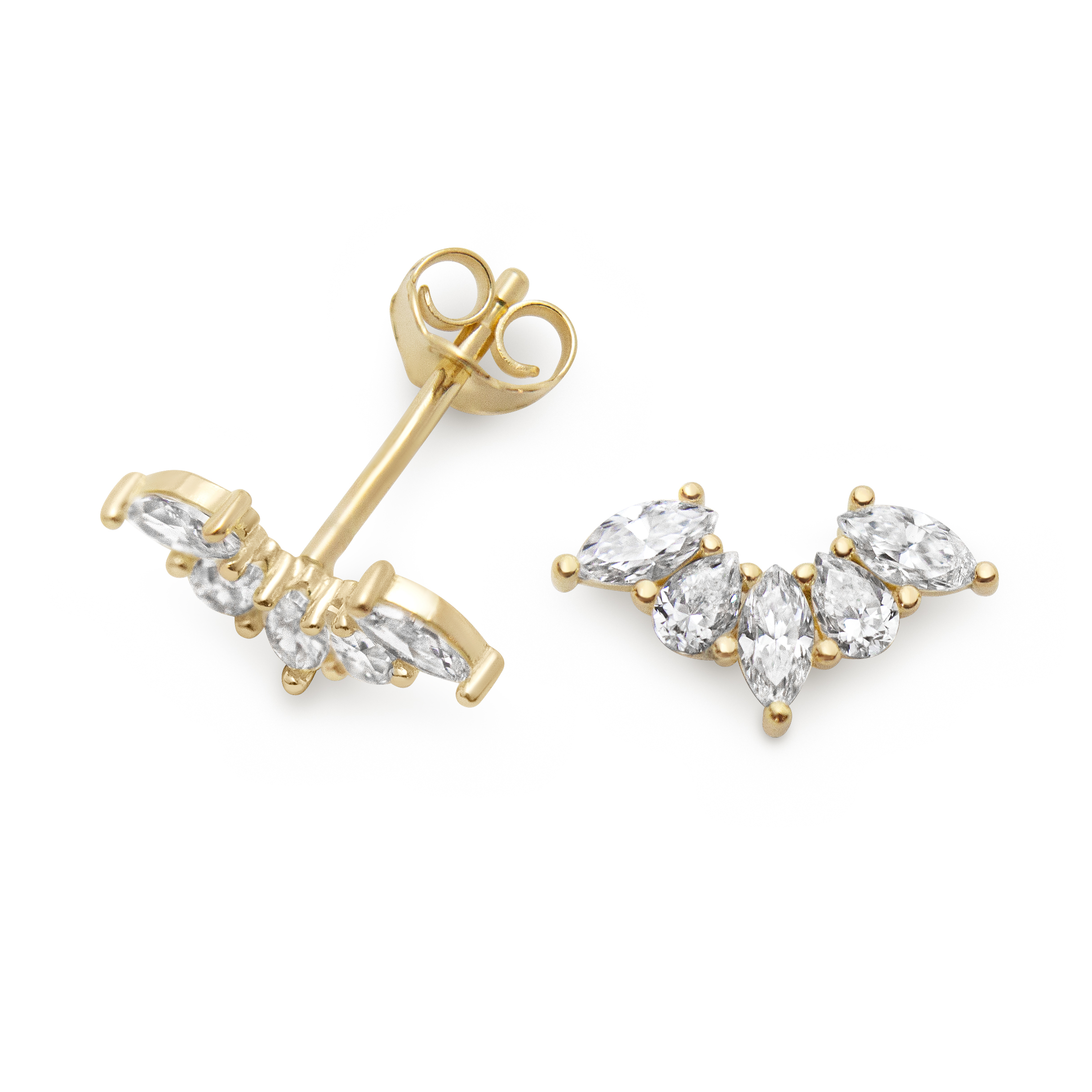 Kultaiset korvakorut BRIDAL CZ 18K