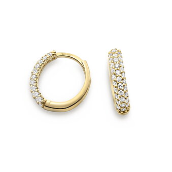 Guldøreringe CREOL 18K CZ 12X13,5