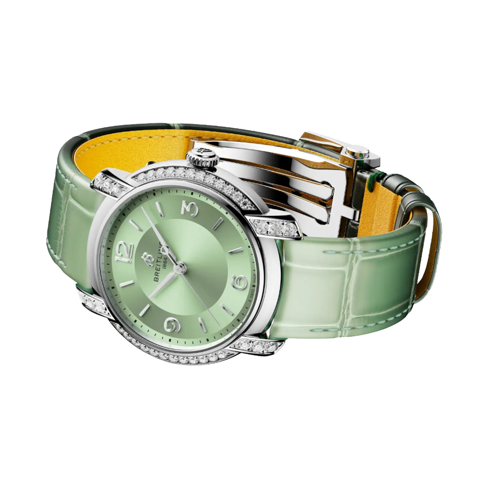 A10310671L1P1 Breitling Lady Premier Automatic 36 ljusgrön sida