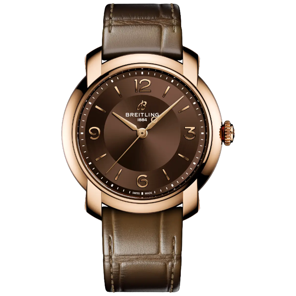 R10310121Q1P1 Breitling Lady Premier Automatic 36 guld brun