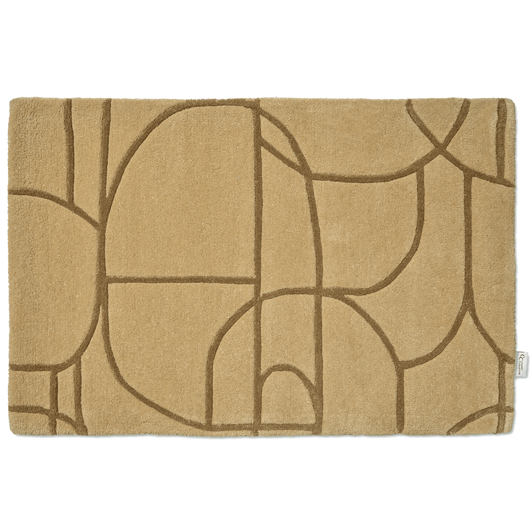 Dörrmatta Modern Abstract Mustard 60x90cm