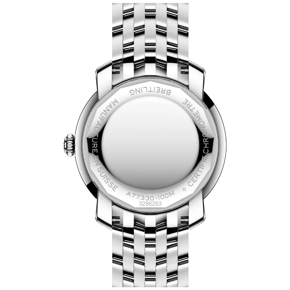 A77330671C1A1 Breitling Lady Premier 32 blå baksida