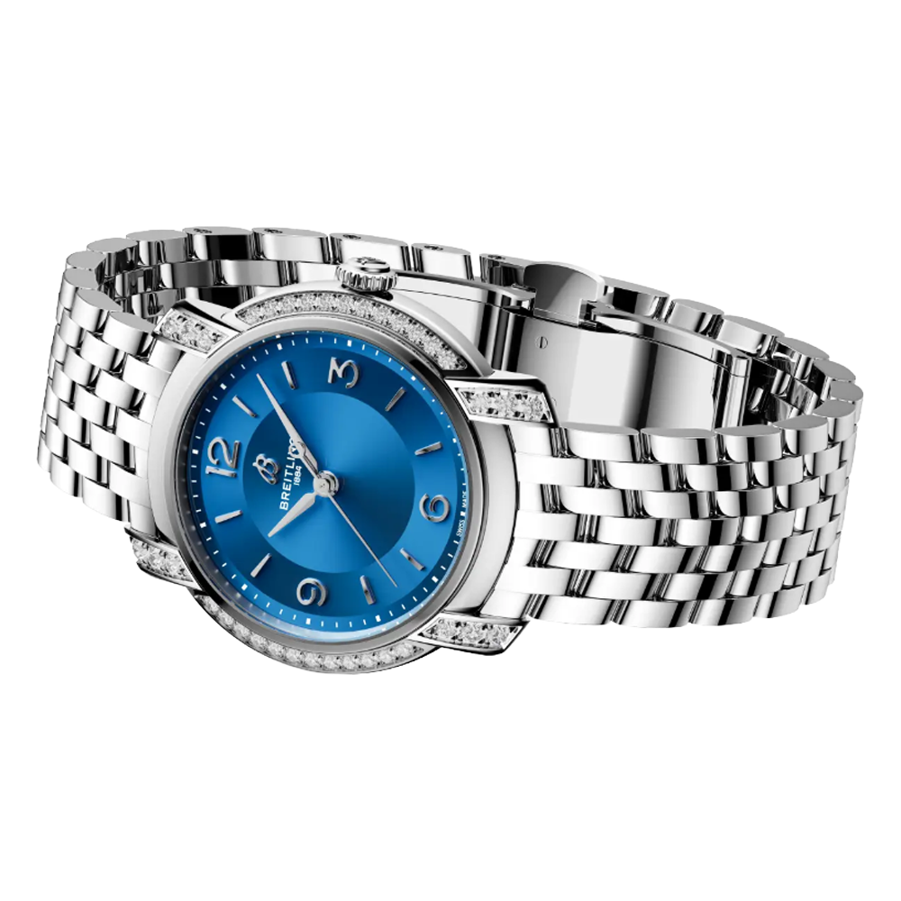 A77330671C1A1 Breitling Lady Premier 32 blå sida
