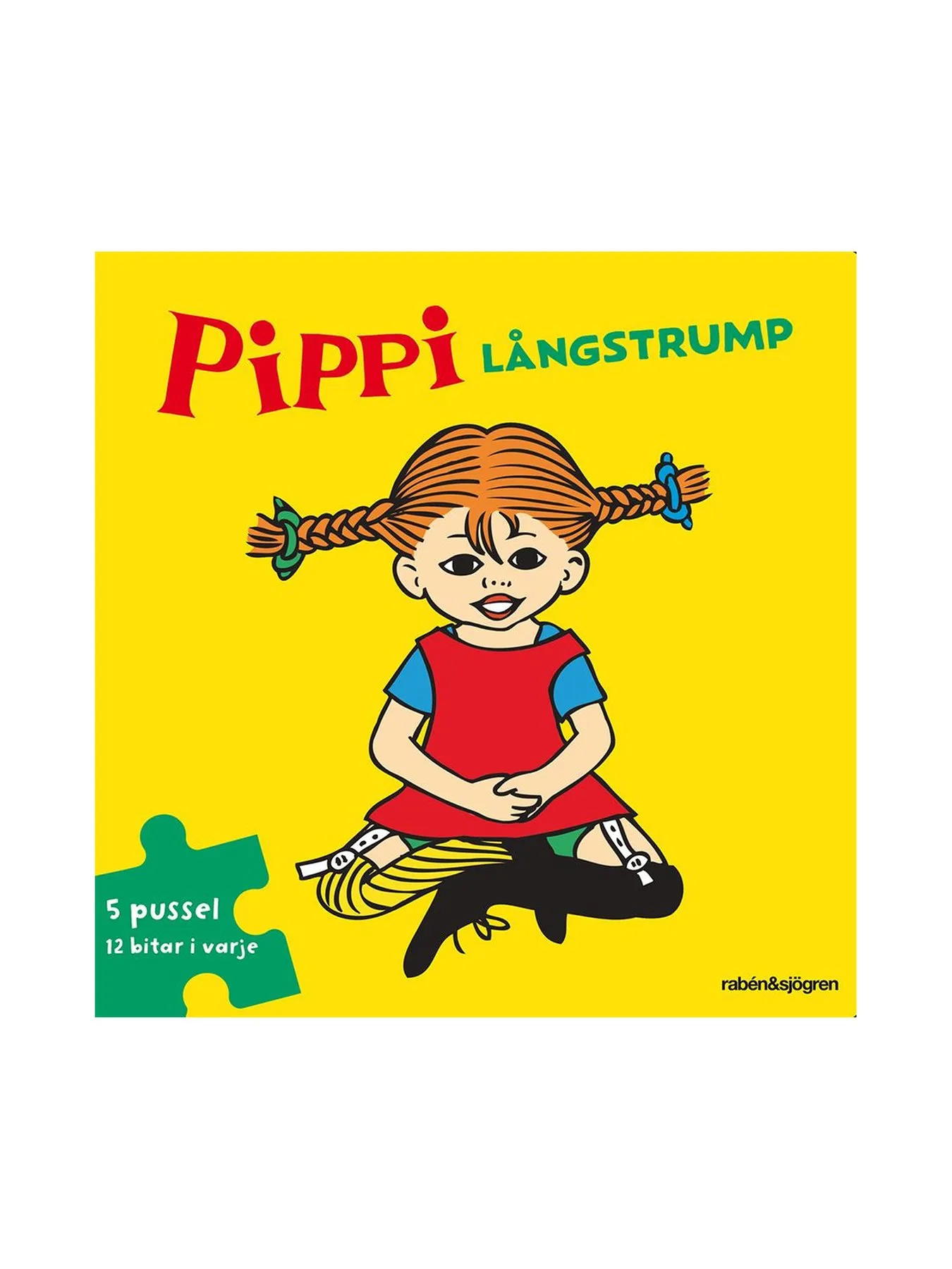 Pippi Långstrump Pusselbok : 5 pussel med 12 bitar i varje