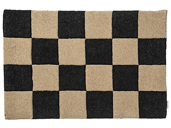 Dörrmatta Square Svart/Natur 60x90cm