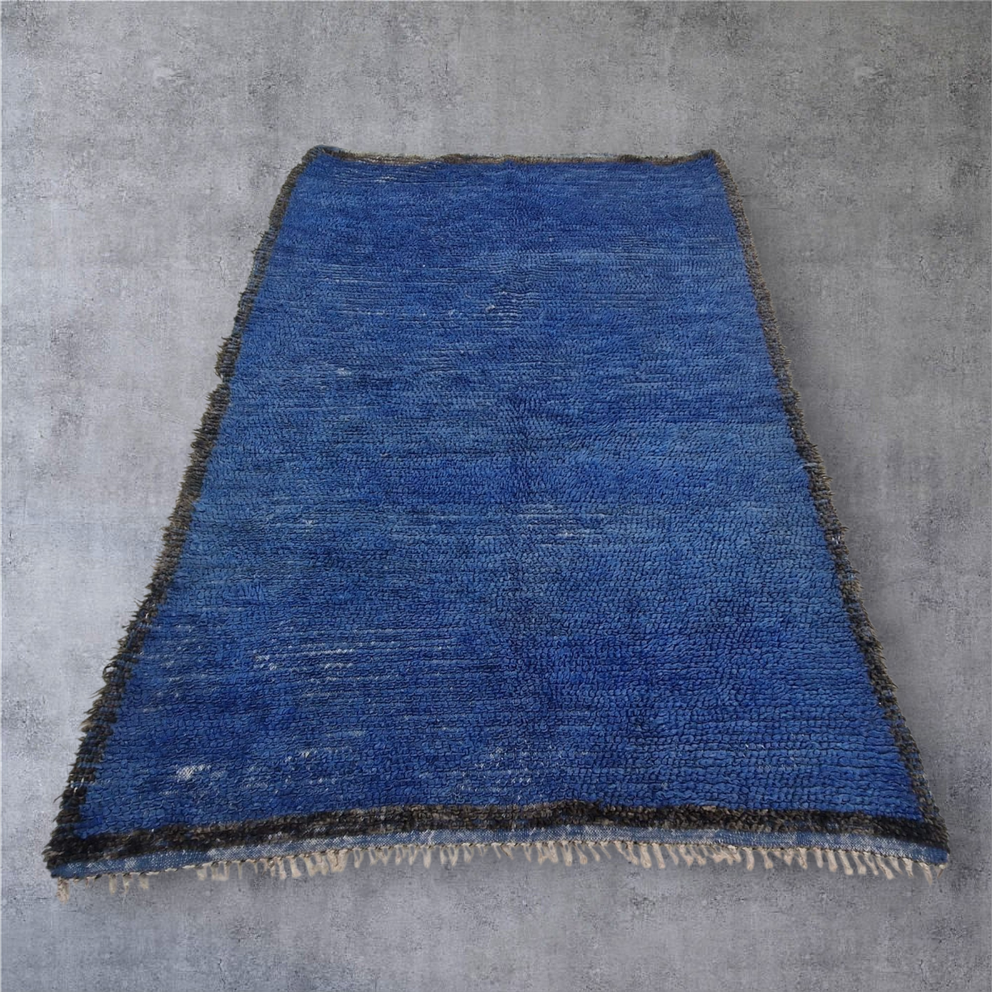 Tapis vintage en bleu YSL Majorelle - 2