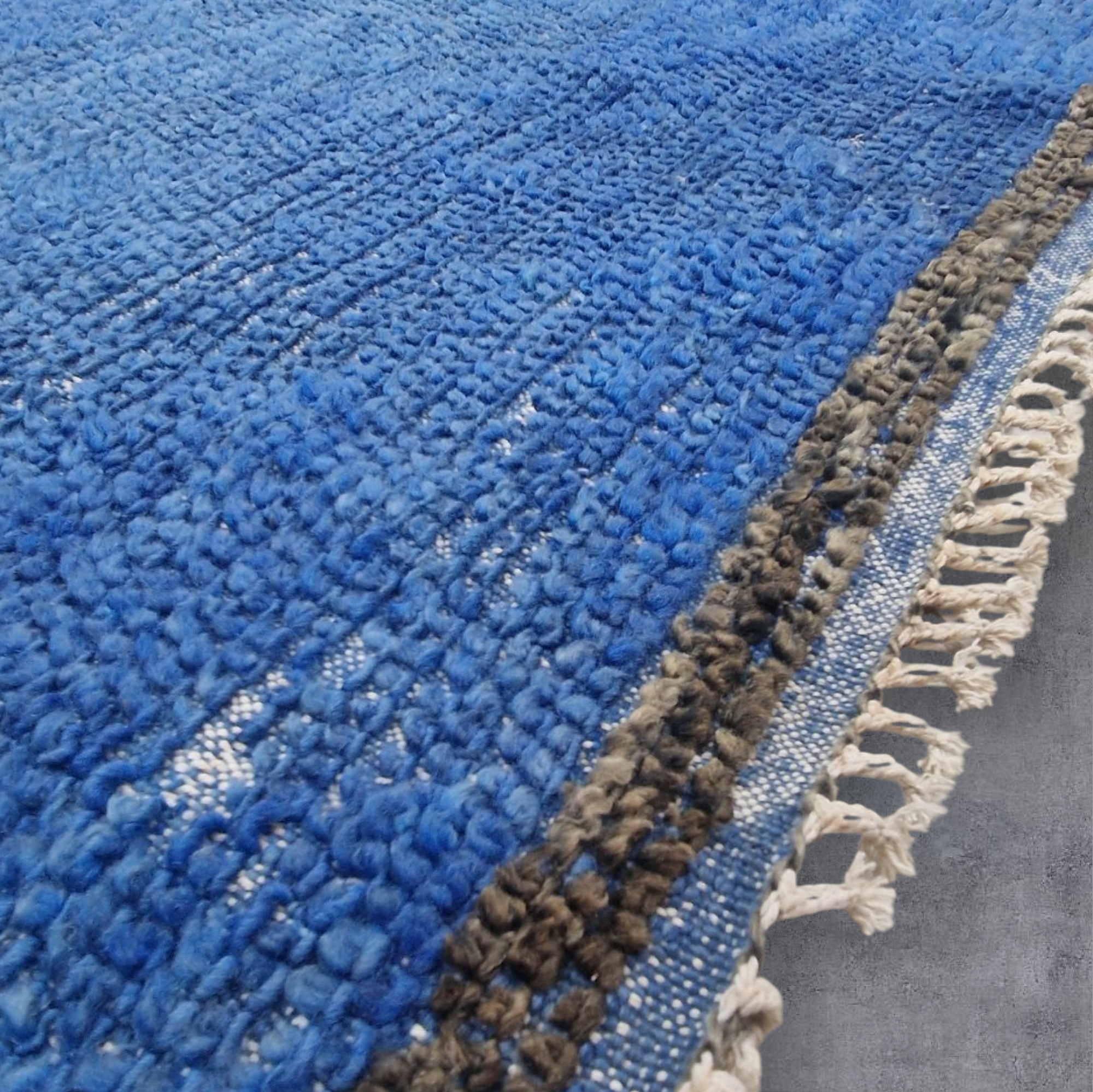 Tapis vintage en bleu YSL Majorelle - 4