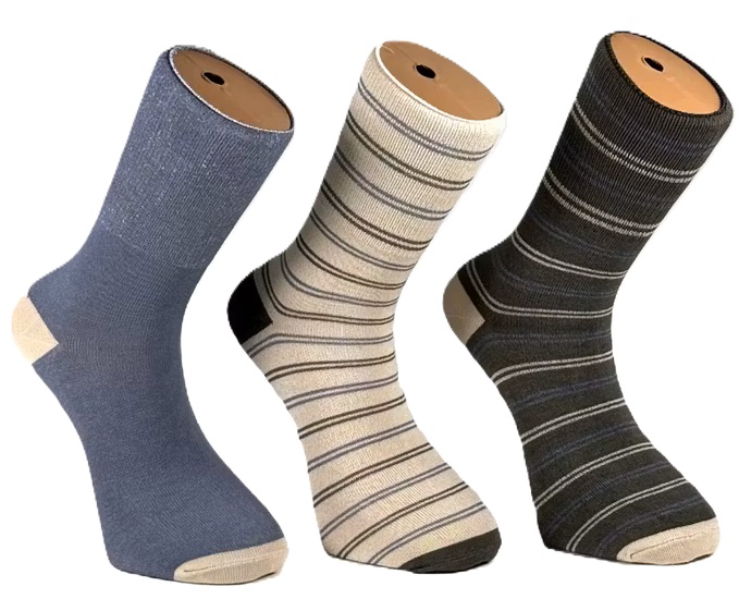 3-Pack Beige Lösresår strumpor bambu