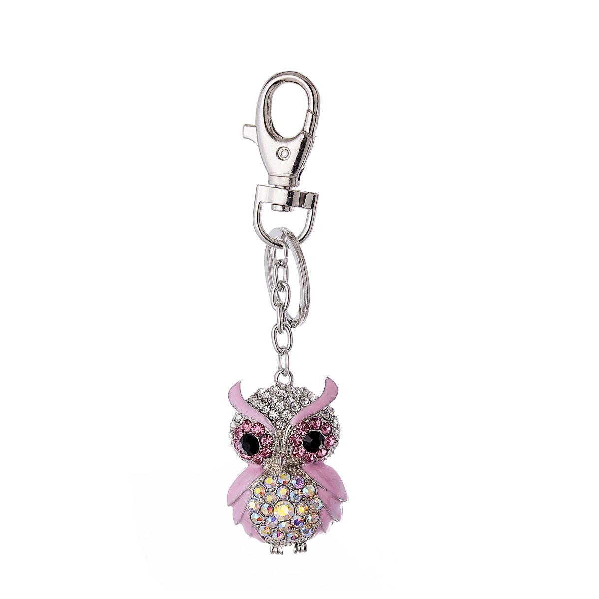 Nyckelring/Bag Charm Uggla Rosa