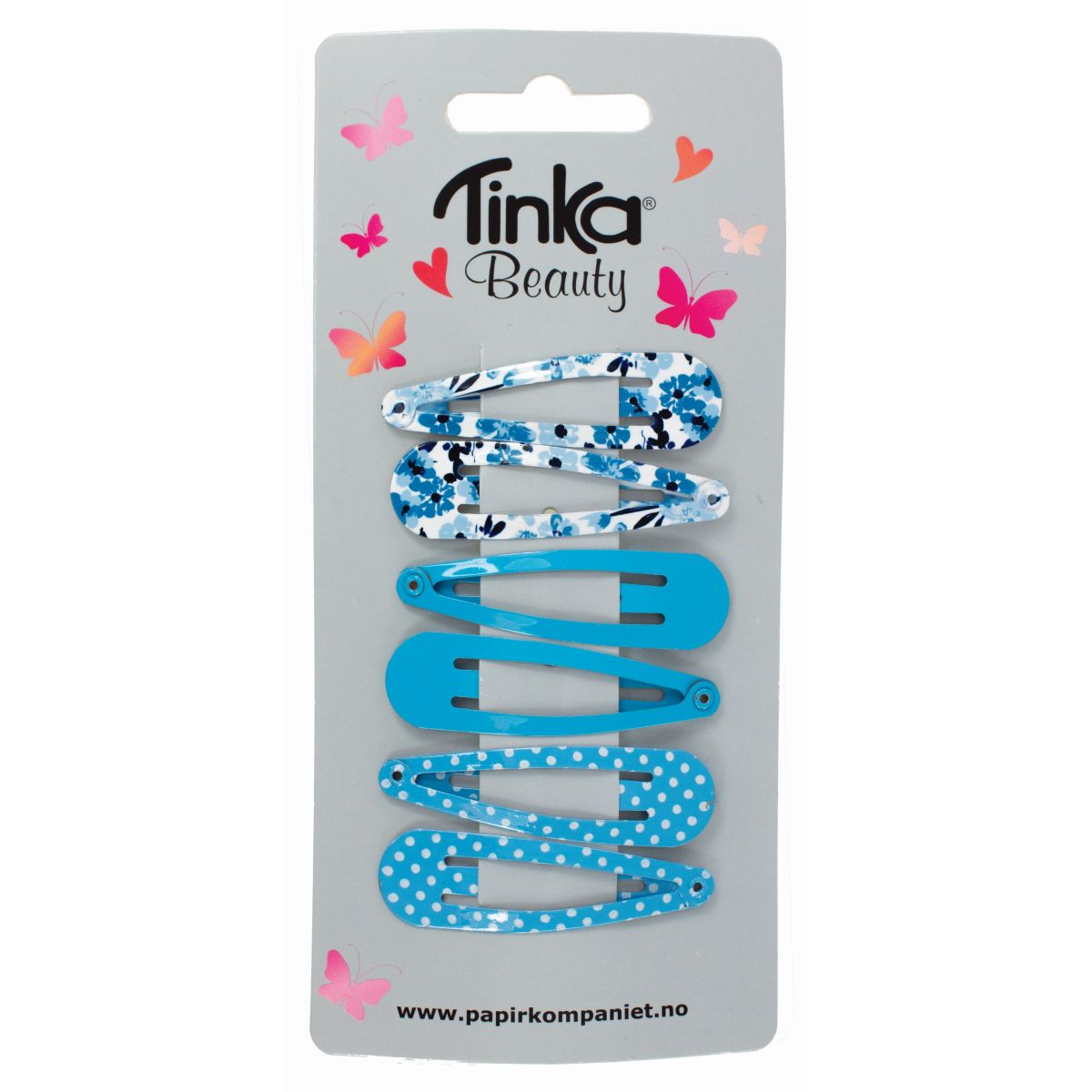 Hårclips Blå 6 st - Tinka