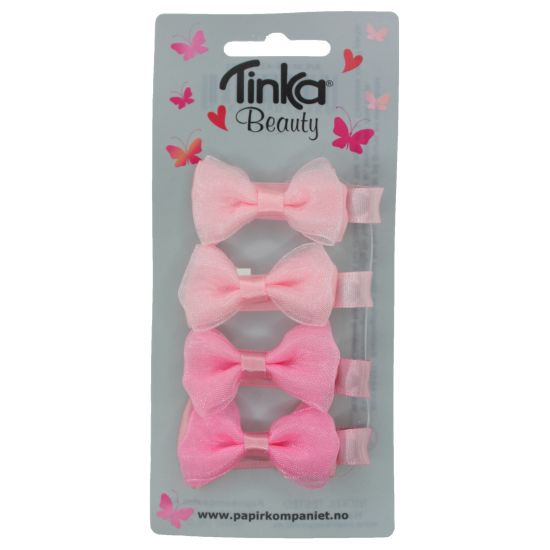 Hårclips Fluga Rosa 4 st - Tinka