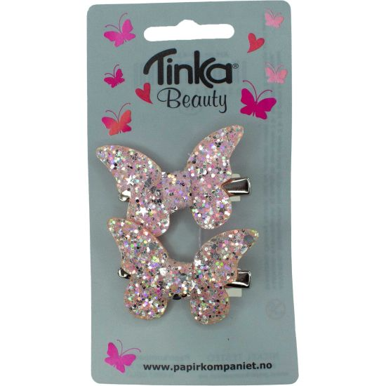 Hårclips 2 st med Fjäril - Tinka