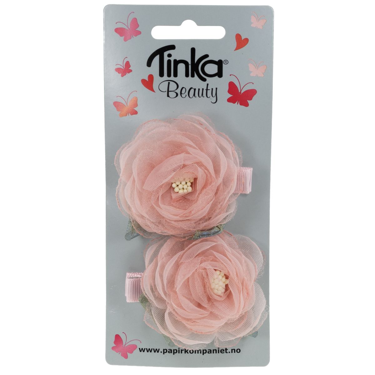 Hårclips 2 st Blomma Rosa - Tinka
