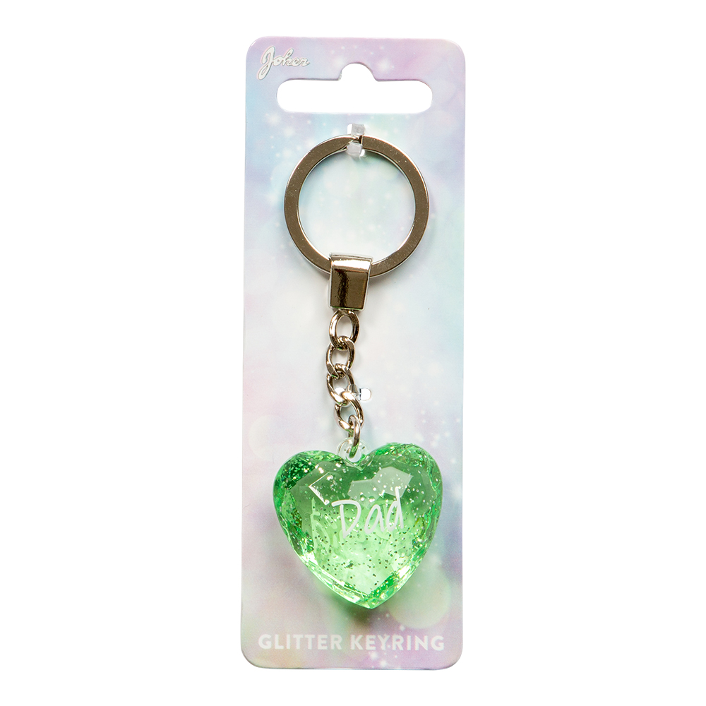 Nyckelring Glitter Heart Dad