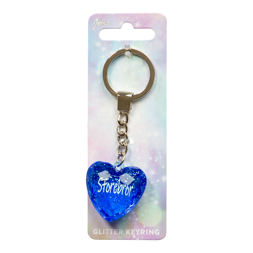Nyckelring Glitter Heart Storebror