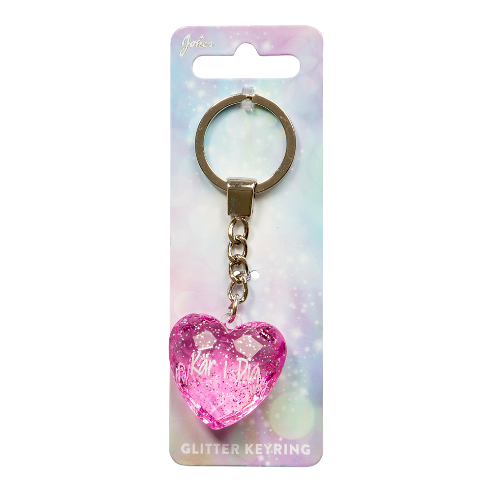Nyckelring Glitter Heart Kär I Dig