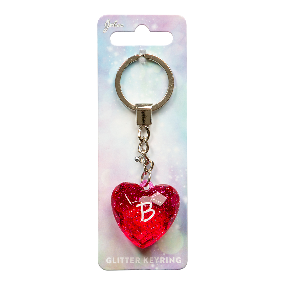 Nyckelring Glitter Heart B