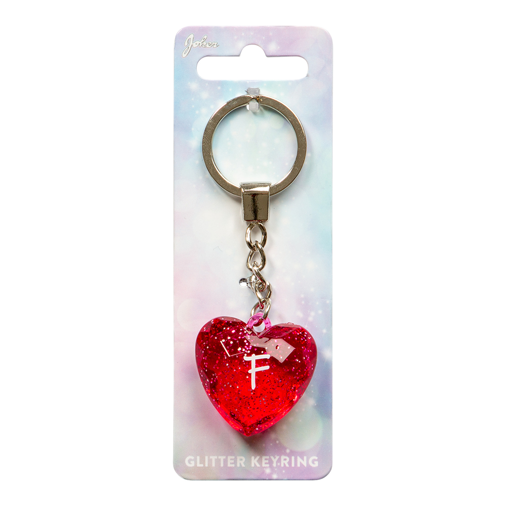 Nyckelring Glitter Heart F