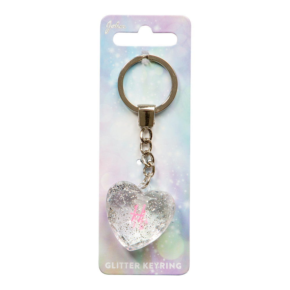 Nyckelring Glitter Heart H