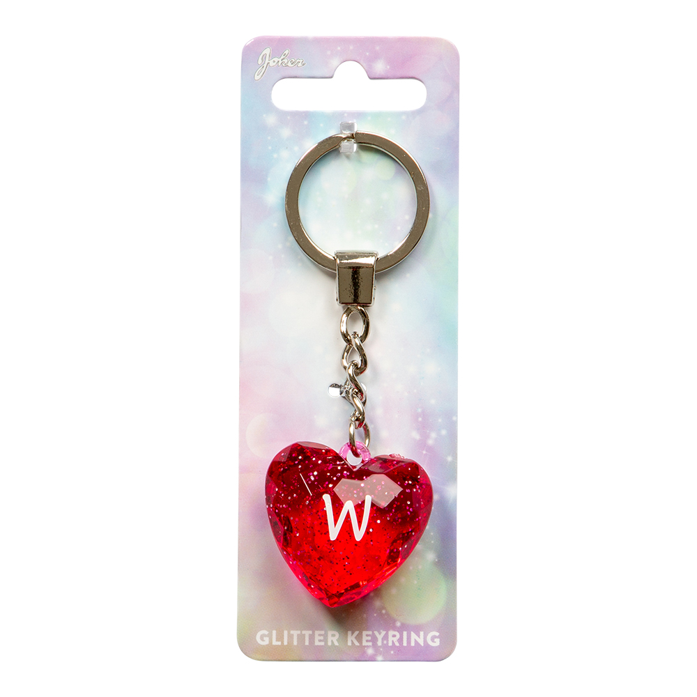 Nyckelring Glitter Heart W