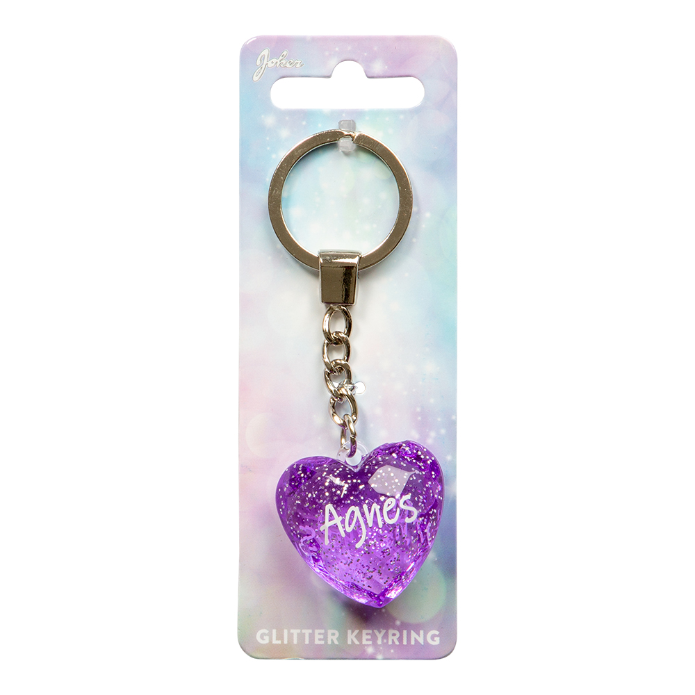 Nyckelring Glitter Heart Agnes