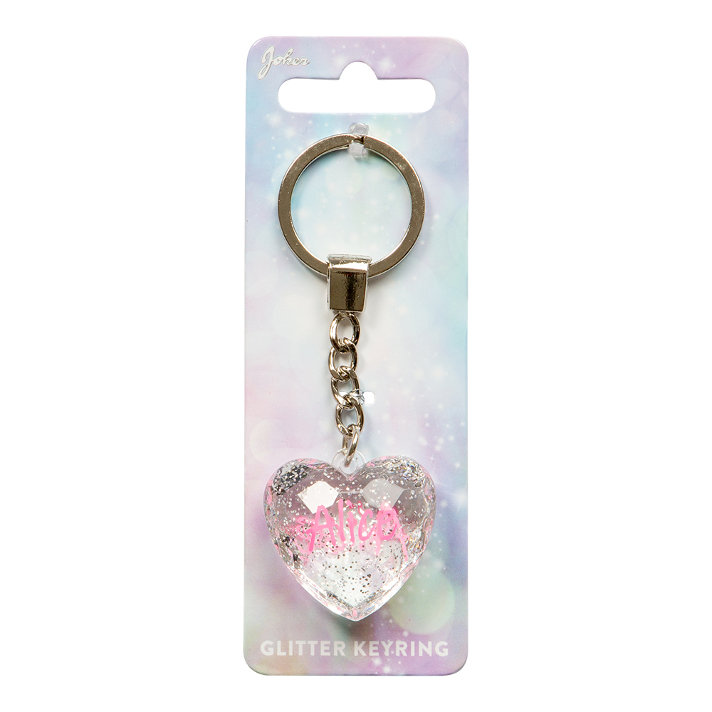 Nyckelring Glitter Heart Alice