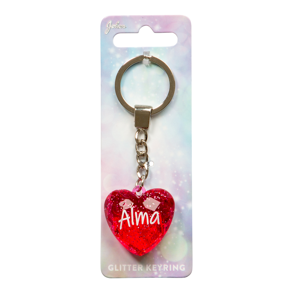 Nyckelring Glitter Heart Alma