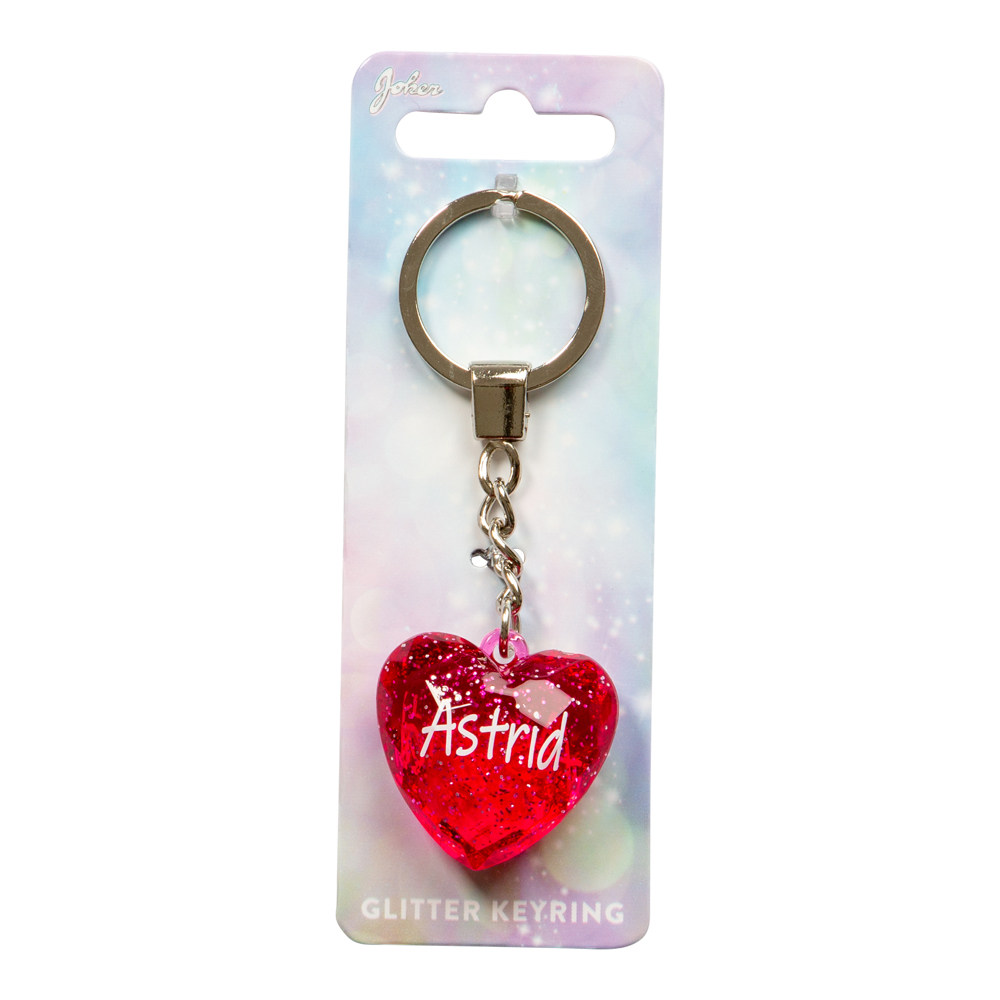 Nyckelring Glitter Heart Astrid