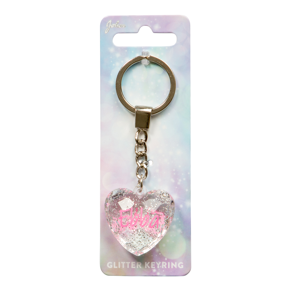 Nyckelring Glitter Heart Ebba