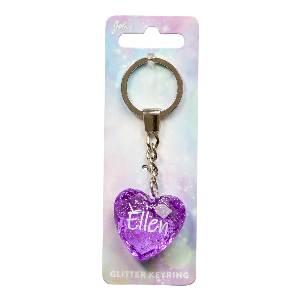 Nyckelring Glitter Heart Ellen