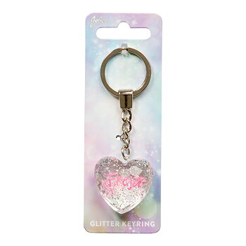 Nyckelring Glitter Heart Freja