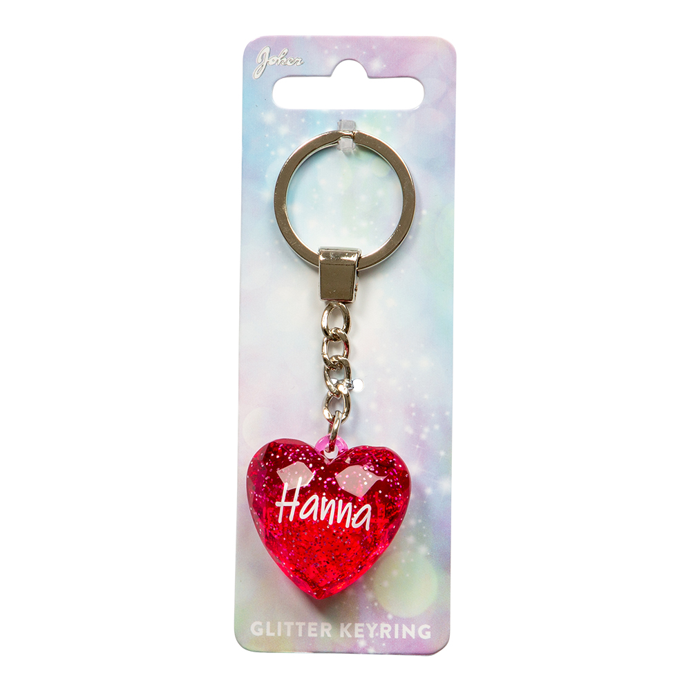 Nyckelring Glitter Heart Hanna