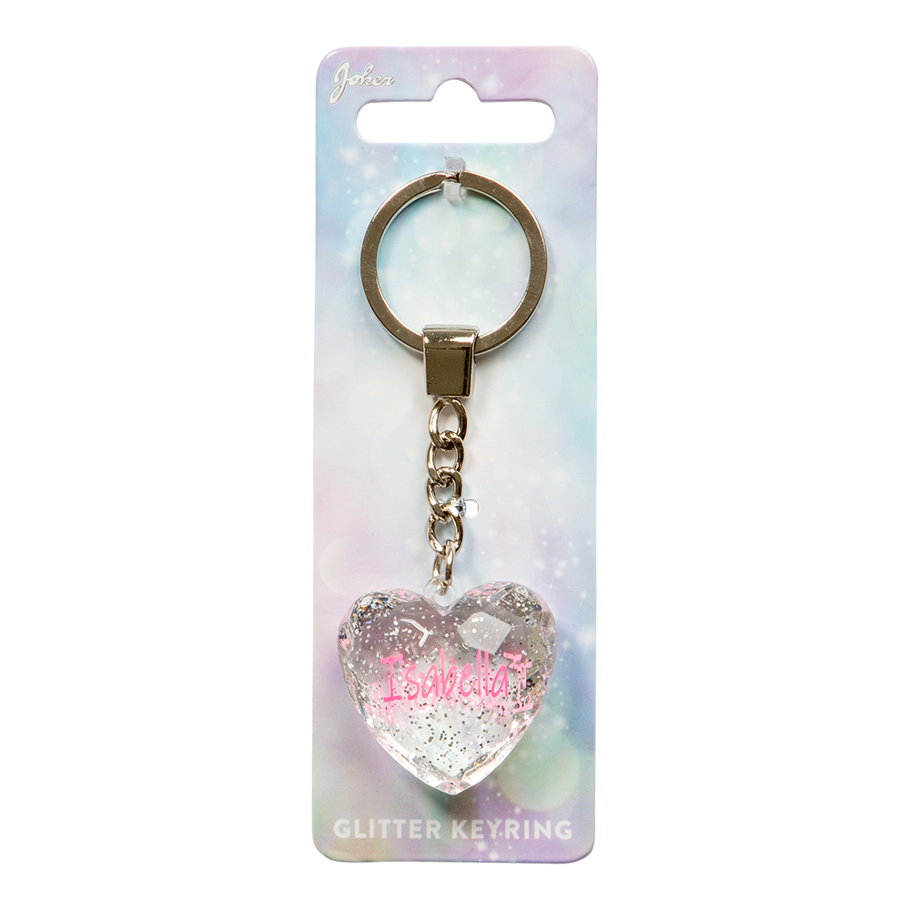 Nyckelring Glitter Heart Isabella