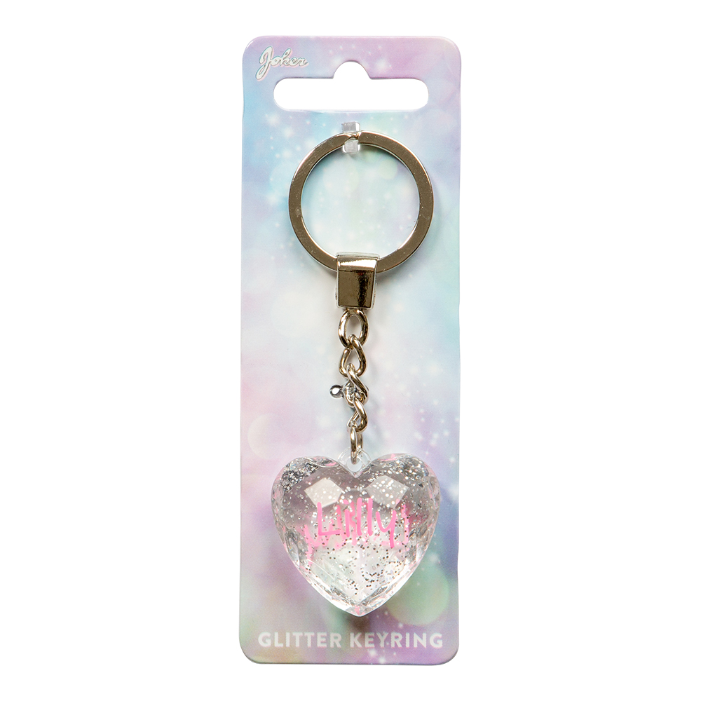 Nyckelring Glitter Heart Lilly