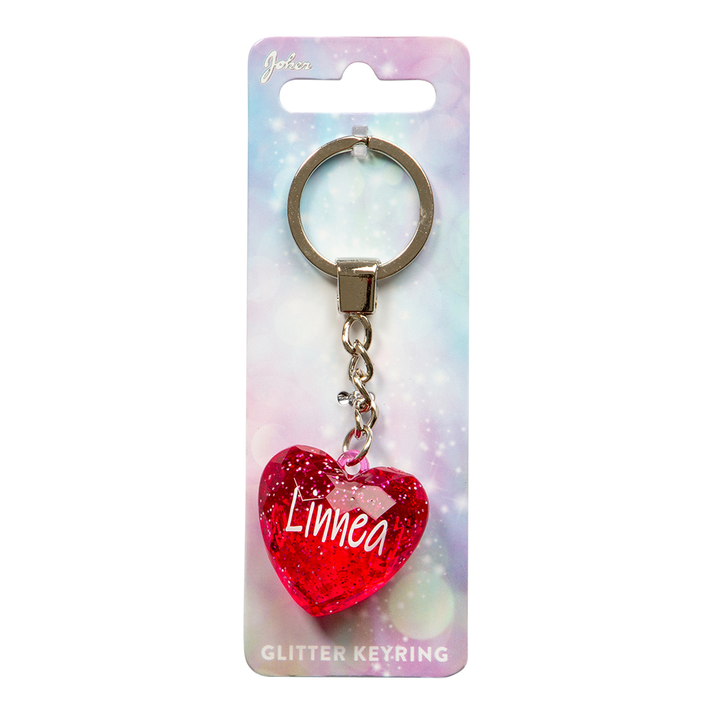 Nyckelring Glitter Heart Linnea
