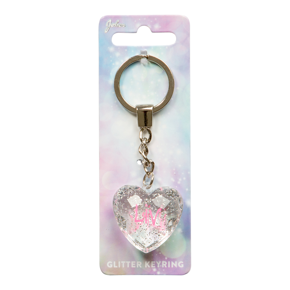 Nyckelring Glitter Heart Liv