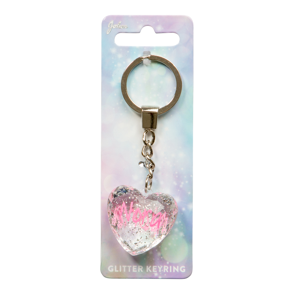 Nyckelring Glitter Heart Nora