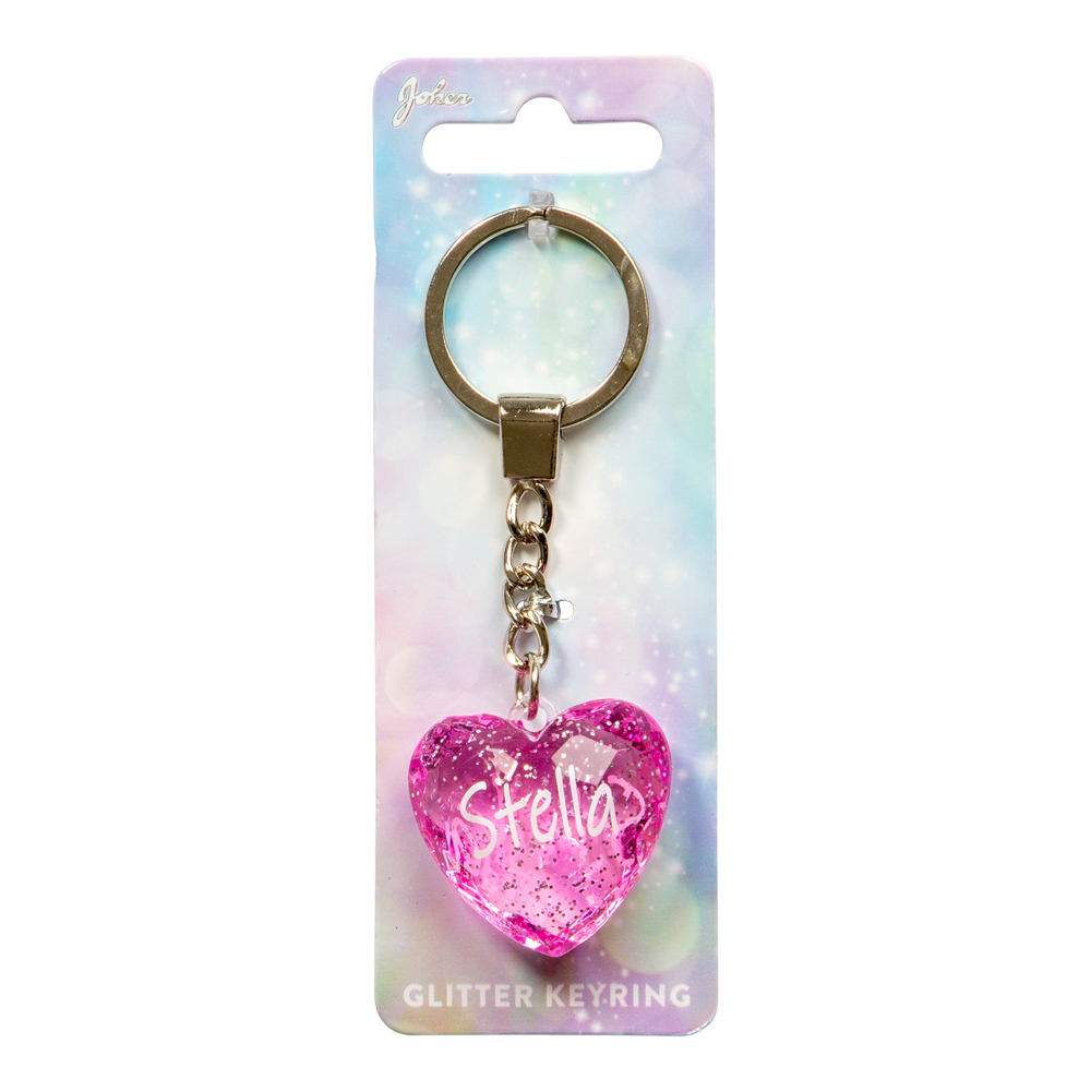 Nyckelring  Glitter Heart Stella