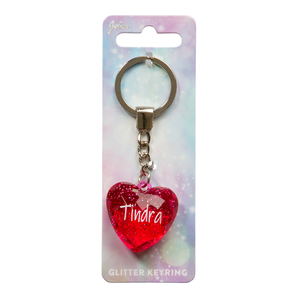 Nyckelring Glitter Heart Tindra