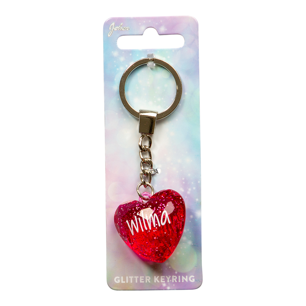 Nyckelring Glitter Heart Wilma